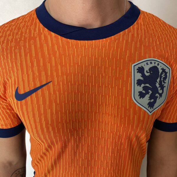 Camisa Seleção Holanda Home Versão Jogador EuroCopa 2024 Laranja Nike - Imagem 6