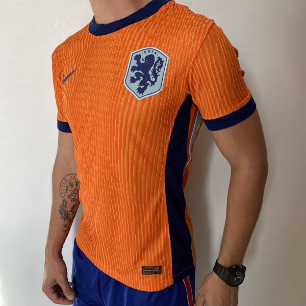 Camisa Seleção Holanda Home Versão Jogador EuroCopa 2024 Laranja Nike - Imagem 8