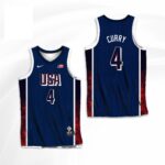 Camiseta Regata Basquete USA EUA Seleção Estados Unidos Olimpíadas Paris 2024 Azul Nike - Imagem 4