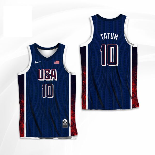 Camiseta Regata Basquete USA EUA Seleção Estados Unidos Olimpíadas Paris 2024 Azul Nike - Imagem 3