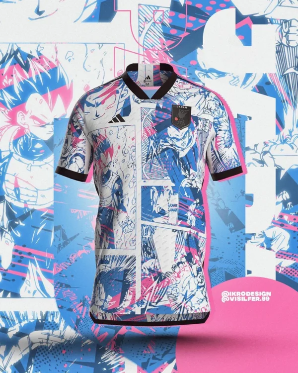 Camisa Seleção Japão - Edição Especial Versão Anime - Dragon-Ball Z - Tsubasa 10 - Versão Jogador 2022/23 Adidas - Branca - Imagem 23