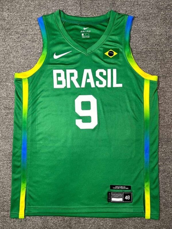 Camiseta Regata Basquete Brasil Olimpíadas 2024 Paris Verde 2024-2025 Nike - Imagem 3