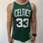 Camiseta Regata Basquete NBA Boston Celtics 33 Larry Bird Mitchell & Ness Verde 1985/86
