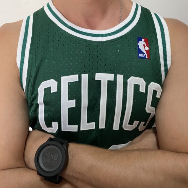 Camiseta Regata Basquete NBA Boston Celtics 33 Larry Bird Mitchell & Ness Verde 1985/86 - Imagem 8