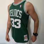 Camiseta Regata Basquete NBA Boston Celtics 33 Larry Bird Mitchell & Ness Verde 1985/86 - Imagem 9