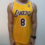 Camiseta Regata Basquete NBA Los Angeles Lakers 8 Kobe Bryant Mitchell & Ness Amarela 1996/97