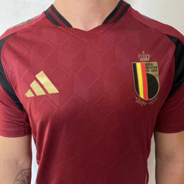 Camisa Seleção Bélgica Home Versão Jogador EuroCopa 2024/25 Adidas Vermelha - Imagem 4