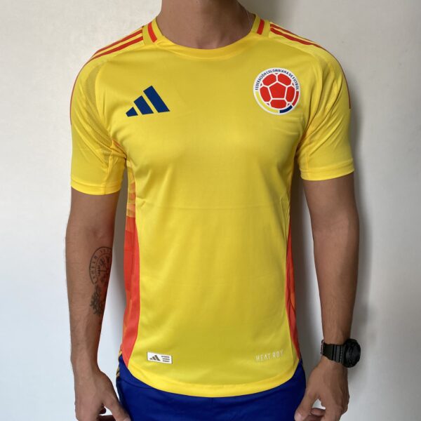 Camisa Seleção Colômbia Home Versão Jogador Copa América 2024/25 Amarela Adidas - Imagem 1