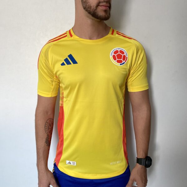 Camisa Seleção Colômbia Home Versão Jogador Copa América 2024/25 Amarela Adidas - Imagem 2