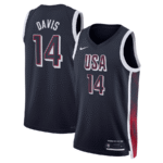 Camiseta Regata Basquete USA EUA Seleção Estados Unidos Olimpíadas Paris 2024 Azul Nike - Imagem 6