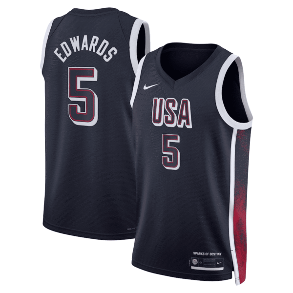 Camiseta Regata Basquete USA EUA Seleção Estados Unidos Olimpíadas Paris 2024 Azul Nike - Imagem 7