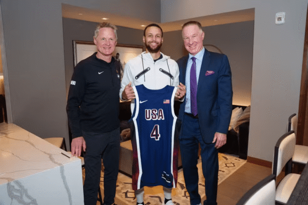 Camiseta Regata Basquete USA EUA Seleção Estados Unidos Olimpíadas Paris 2024 Azul Nike - Imagem 9