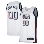 Camiseta Regata Basquete USA EUA Seleção Estados Unidos Jogos Olimpícos Paris 2024 Branca Nike - Imagem 13