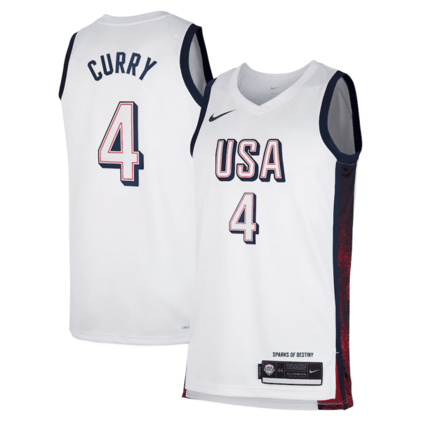 Camiseta Regata Basquete USA EUA Seleção Estados Unidos Jogos Olimpícos Paris 2024 Branca Nike - Imagem 15