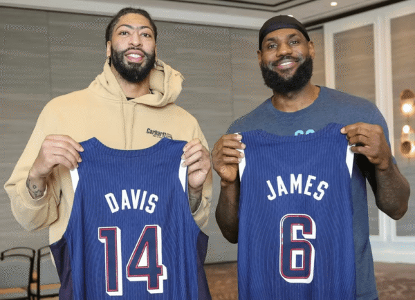Camiseta Regata Basquete USA EUA Seleção Estados Unidos Olimpíadas Paris 2024 LeBron James 6 Azul Nike - Imagem 23