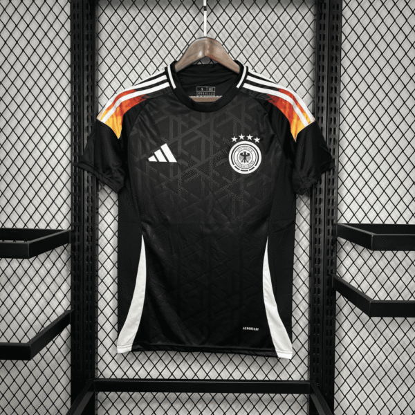 all Camisa Seleção Alemanha Pré-Jogo 2024/25 - Torcedor Masculina - Preto Faixas - EuroCopa 2024 Adidas - Imagem 1
