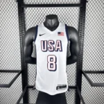 Camiseta Regata Basquete USA EUA Seleção Estados Unidos Jogos Olimpícos Paris 2024 Branca Nike - Imagem 7