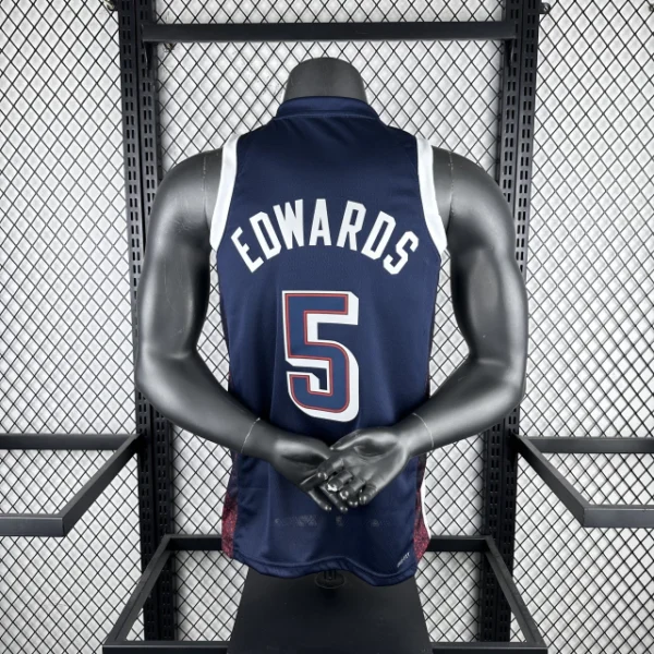 Camiseta Regata Basquete USA EUA Seleção Estados Unidos Olimpíadas Paris 2024 Azul Nike - Imagem 26