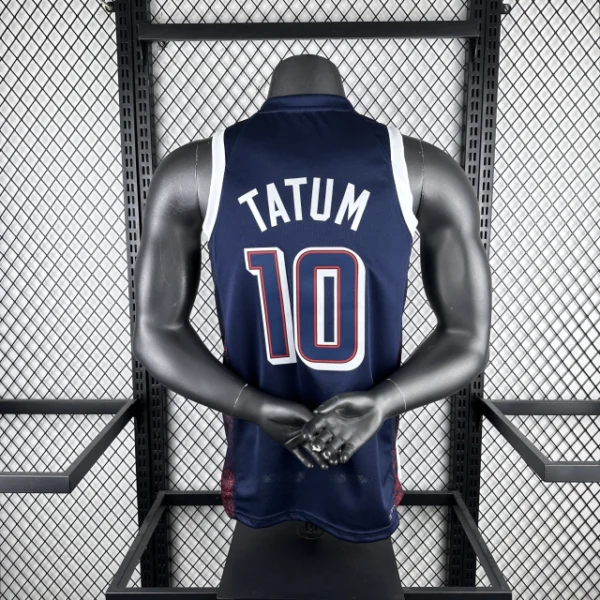 Camiseta Regata Basquete USA EUA Seleção Estados Unidos Olimpíadas Paris 2024 Azul Nike - Imagem 16