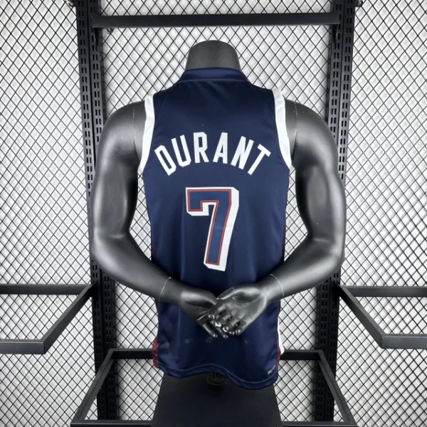Camiseta Regata Basquete USA EUA Seleção Estados Unidos Olimpíadas Paris 2024 Azul Nike - Imagem 22