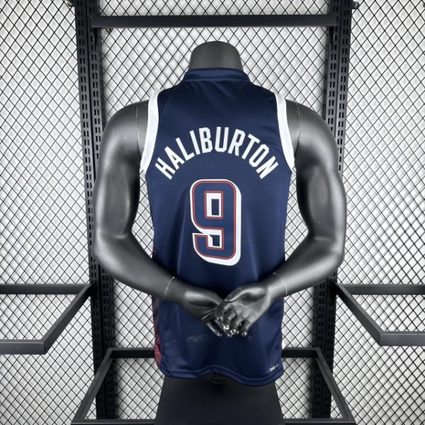 Camiseta Regata Basquete USA EUA Seleção Estados Unidos Olimpíadas Paris 2024 Azul Nike - Imagem 18