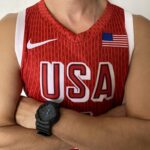 Camiseta Regata Basquete USA EUA Seleção Estados Unidos Olimpíadas Paris 2024 Stephen Curry 4 Vermelha Nike - Imagem 7