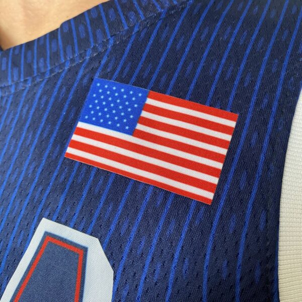 Camiseta Regata Basquete USA EUA Seleção Estados Unidos Olimpíadas Paris 2024 LeBron James 6 Azul Nike - Imagem 4