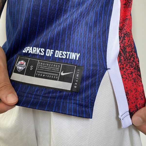 Camiseta Regata Basquete USA EUA Seleção Estados Unidos Olimpíadas Paris 2024 LeBron James 6 Azul Nike - Imagem 11