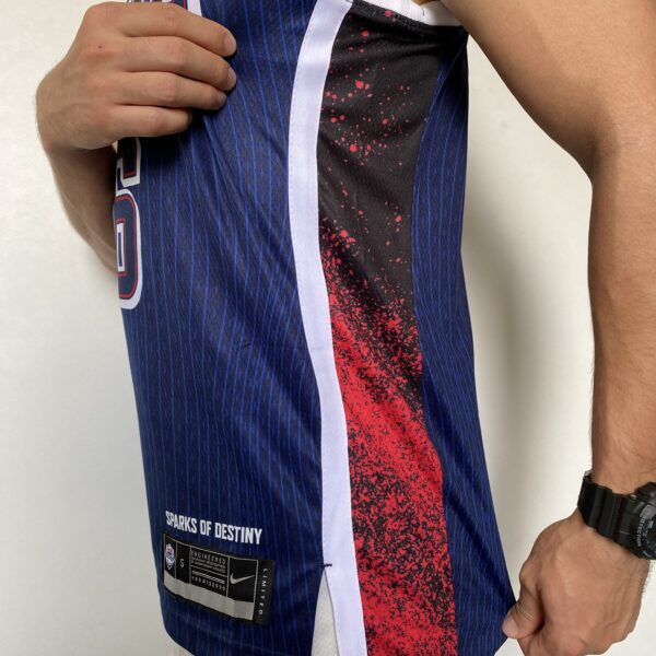 Camiseta Regata Basquete USA EUA Seleção Estados Unidos Olimpíadas Paris 2024 LeBron James 6 Azul Nike - Imagem 13