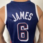 Camiseta Regata Basquete USA EUA Seleção Estados Unidos Olimpíadas Paris 2024 LeBron James 6 Azul Nike - Imagem 16