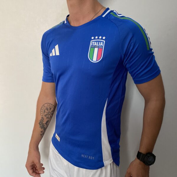 Camisa Seleção Itália Home Versão Jogador EuroCopa 2024 Azul Adidas - Imagem 7