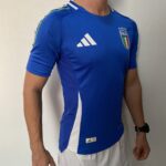 Camisa Seleção Itália Home Versão Jogador EuroCopa 2024 Azul Adidas - Imagem 8