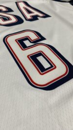 Camiseta Regata Basquete USA EUA Seleção Estados Unidos Olimpíadas Paris 2024 LeBron James 6 Branca Nike - Imagem 20