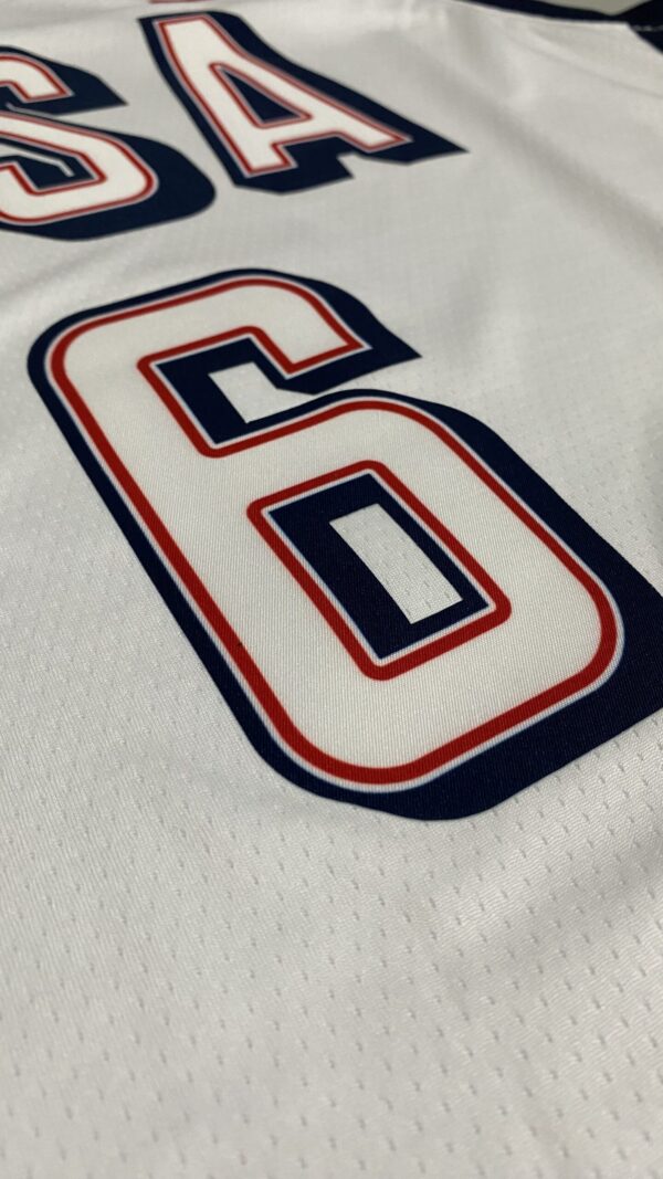 Camiseta Regata Basquete USA EUA Seleção Estados Unidos Olimpíadas Paris 2024 LeBron James 6 Branca Nike - Imagem 20