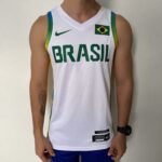 Camiseta Regata Basquete Brasil Olimpíadas 2024 Paris Branca 2024-2025 Nike