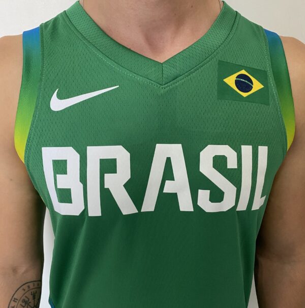 Camiseta Regata Basquete Brasil Olimpíadas 2024 Paris Verde 2024-2025 Nike - Imagem 3