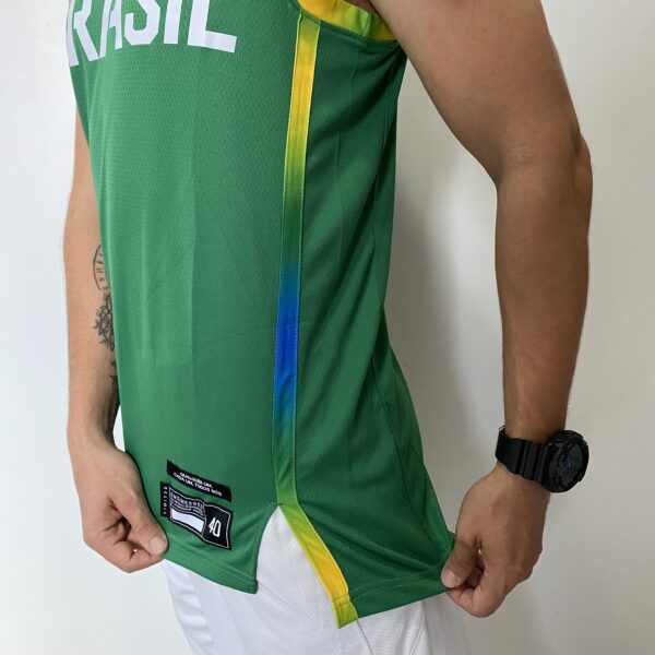 Camiseta Regata Basquete Brasil Olimpíadas 2024 Paris Verde 2024-2025 Nike - Imagem 10