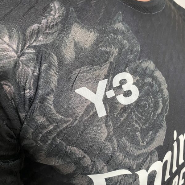 Camisa Real Madrid 4th Goleiro Versão Jogador 2025 Edição Especial Adidas Y-3 Flor Preta - Imagem 5