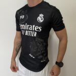 Camisa Real Madrid 4th Goleiro Versão Jogador 2025 Edição Especial Adidas Y-3 Flor Preta - Imagem 8