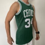 Camiseta Regata Basquete NBA Boston Celtics 34 Paul Pierce Mitchell & Ness Verde 2007/08 - Imagem 6