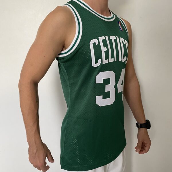 Camiseta Regata Basquete NBA Boston Celtics 34 Paul Pierce Mitchell & Ness Verde 2007/08 - Imagem 6