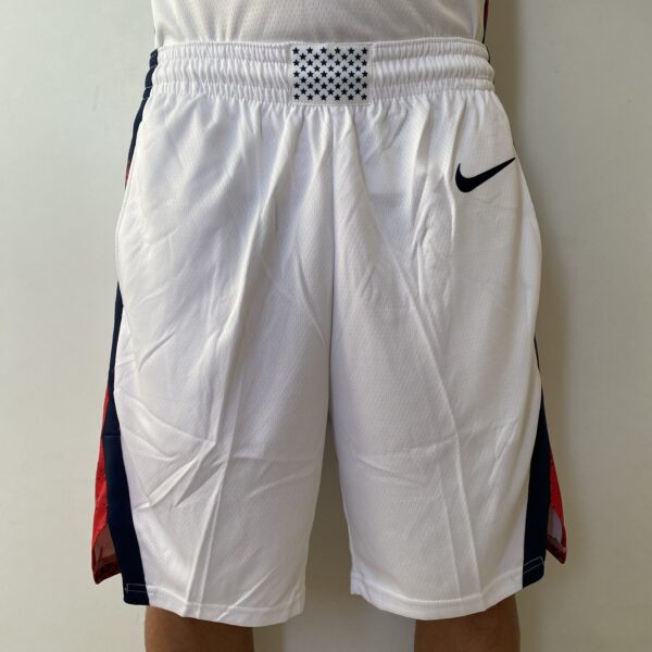 Short Bermuda NBA Basquete USA EUA Seleção Estados Unidos Olimpíadas Paris 2024 Branco Nike - Imagem 2
