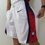 Short Bermuda NBA Basquete USA EUA Seleção Estados Unidos Olimpíadas Paris 2024 Branco Nike - Imagem 3