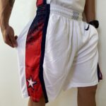 Short Bermuda NBA Basquete USA EUA Seleção Estados Unidos Olimpíadas Paris 2024 Branco Nike - Imagem 4