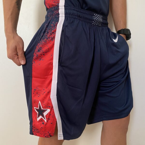 Short Bermuda NBA Basquete USA EUA Seleção Estados Unidos Olimpíadas Paris 2024 Azul Nike - Imagem 5
