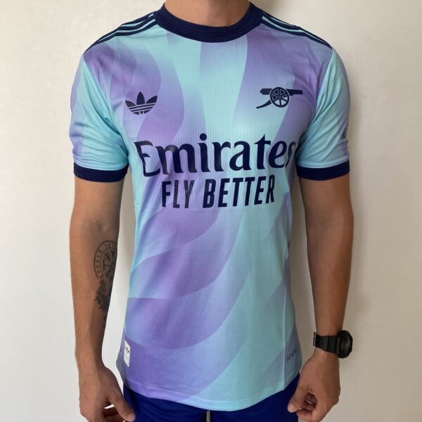 Camisa Arsenal Third Versão Jogador 24/2025 Azul Piscina Adidas - Imagem 1