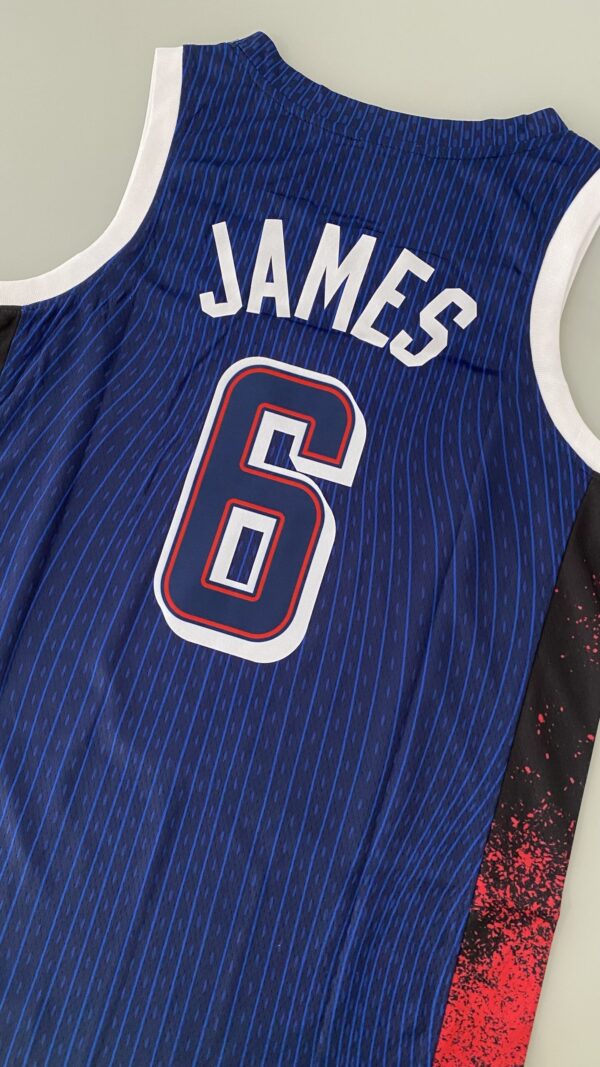 Camiseta Regata Basquete USA EUA Seleção Estados Unidos Olimpíadas Paris 2024 LeBron James 6 Azul Nike - Imagem 36