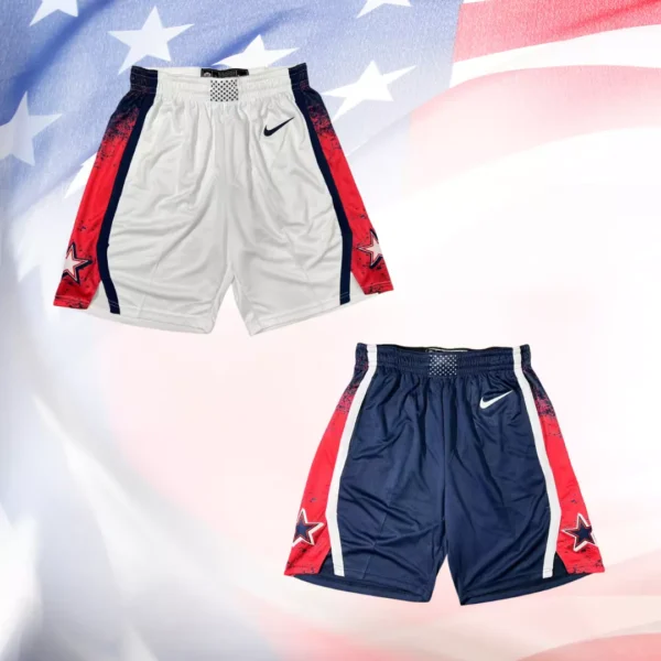 Short Bermuda NBA Basquete USA EUA Seleção Estados Unidos Olimpíadas Paris 2024 Branco Nike - Imagem 15