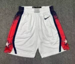 Short Bermuda NBA Basquete USA EUA Seleção Estados Unidos Olimpíadas Paris 2024 Branco Nike - Imagem 11