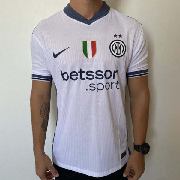 Camisa Inter de Milão Away Versão Jogador 2025 Branca Nike - Imagem 1